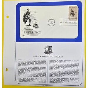 HONORING LEIF ERIKSON FIRST DAY OF ISSUE VIKING EXPLORER 1968